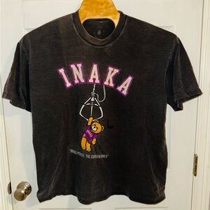2018 Y2K INAKA POWER Bear Graphic XL T-Shirt (with a flaw )